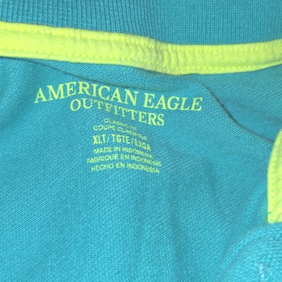AEO American Eagle men's Aqua polo shirt XL - Picture 3 of 6